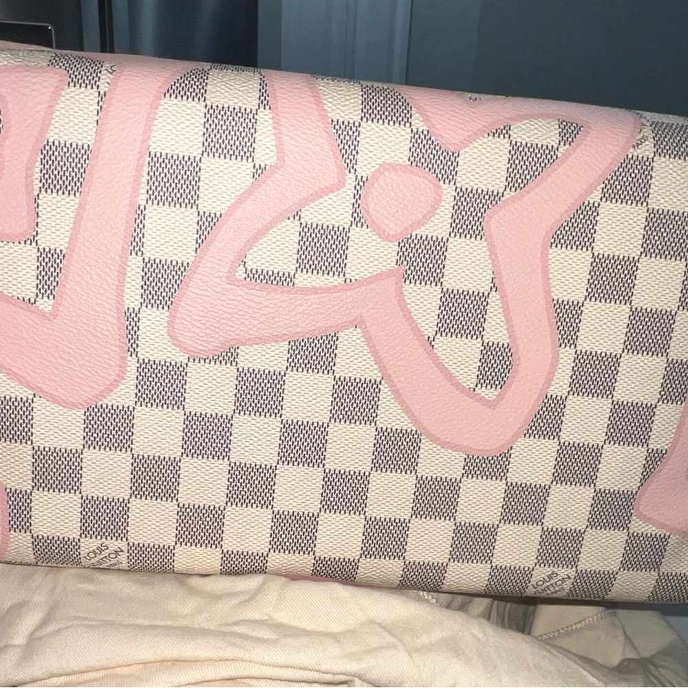 AUTHENTIC Louis Vuitton Damier Azur Tahitienne Speedy Bandoulière 30 w/ Strap - Picture 9 of 11